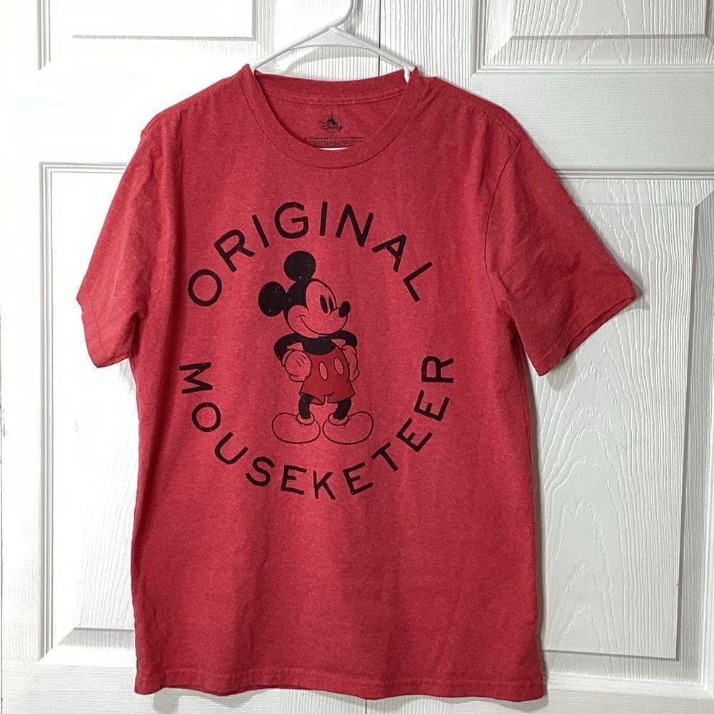 Disney Graphic Tee Original Mouseketeer Mickey T-Shirt Red L Men's